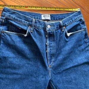 Agolde denim jeans crop length button fly